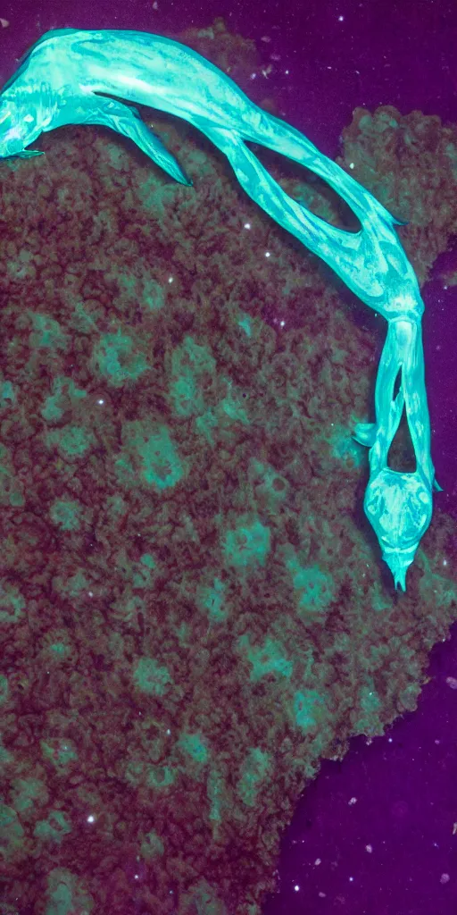 Image similar to bioluminescent deep sea creature, 8k photo, award winning