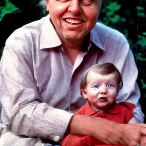 Prompt: david attenborough as a baby