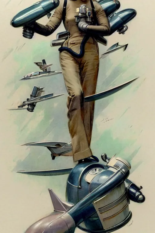 Prompt: ( ( ( ( ( 1 9 5 0 s retro future art deco jet pack design. muted colors. ) ) ) ) ) by jean - baptiste monge!!!!!!!!!!!!!!!!!!!!!!!!!!!!!!