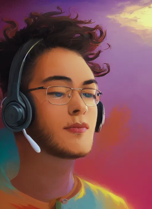 Prompt: multicultural, portrait of a happy telemarketer wearing a headset, hot plumes of steam rising from her head, Alena Aenami, Petros Afshar, Noah Bradley, Anton Fadeev, Anato Finnstark, Steve Henderson, Filip Hodas, Mark Keathley, Thomas Kinkade, Phil Koch, Gilbert Williams, Mike Winkelmann, Beeple