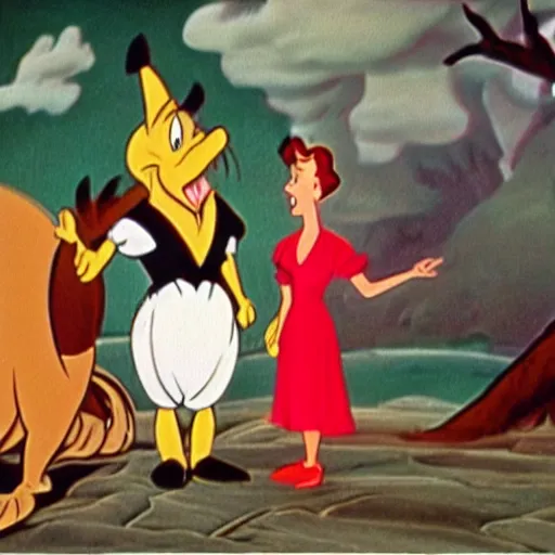 Image similar to still from the cartoon the reluctant dragon ( 1 9 5 1 ) directed by walt disney