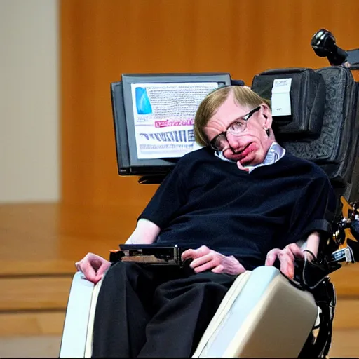 Prompt: steven hawking doing the griddy