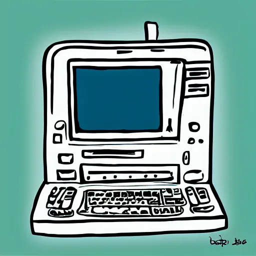 Image similar to old computer cartoon style