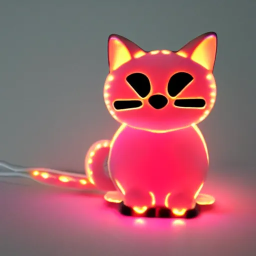 Image similar to glowing led cat