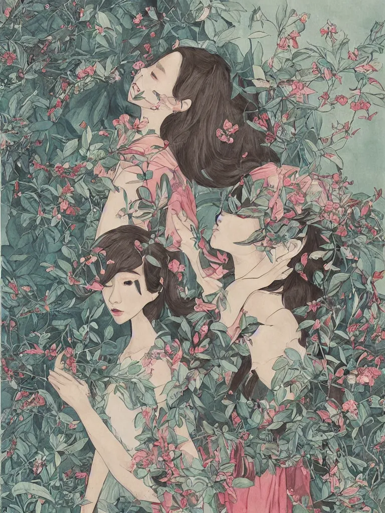 Prompt: a beautiful illustration by tina jiang,