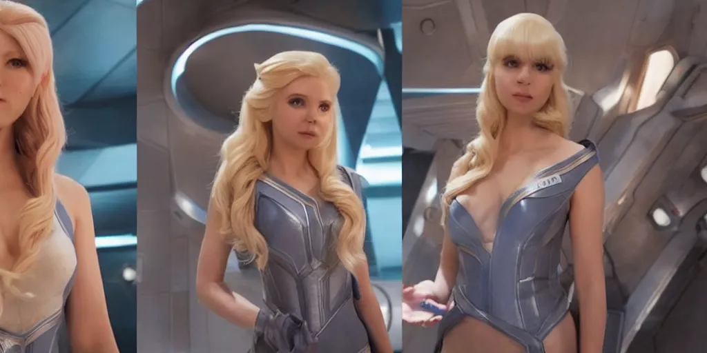 Image similar to lux from league of legends is the captain of the starship enterprise in the new star trek movie, vfx