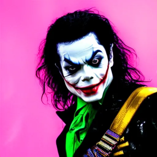 Image similar to Michael Jackson as The Joker 8k hdr amazing lighting