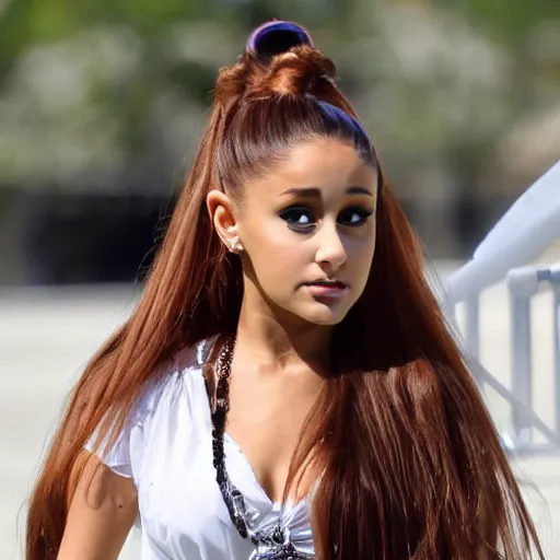 Image similar to ariana grande as a pirate on a hot day