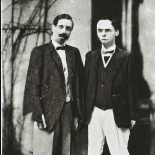 Prompt: photo of rick and morty in 1 9 2 0 s