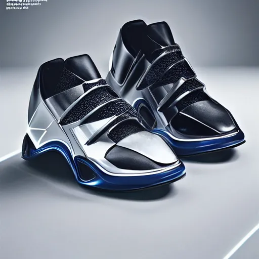 Image similar to futuristic sneakers based off bmw 8 i, insanely integrate, award winning photo for fashion magazine, studio light