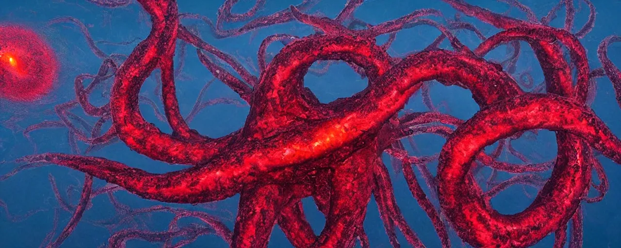 Image similar to giant elder kraken covered in red lightning in the middle of a giant whirlpool, award winning photograph, national geographic, 8k UHD