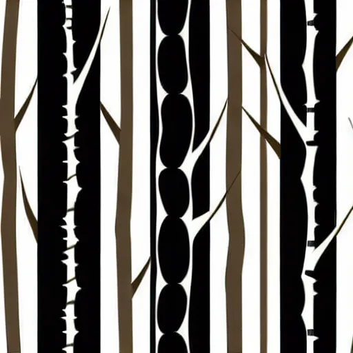 Image similar to vector art for cnc plasma, laser, unique modern birch tree design pattern