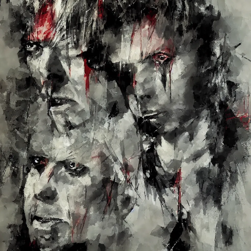 Prompt: david bowie painted by jeremy mann