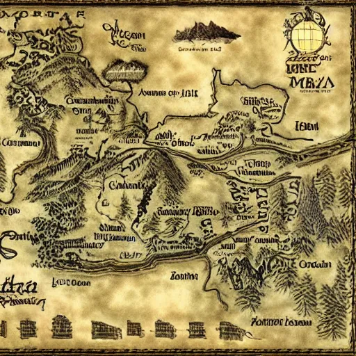 Image similar to map of michigan in middle earth