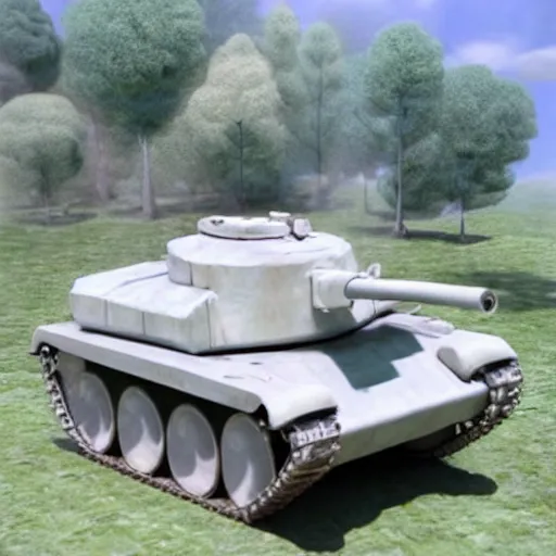 Image similar to a ultra realistic tank made of cotton candy