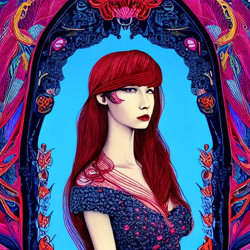 Prompt: the portrait of a beautiful, sophisticated, and elegant young woman made up of peppers, an ultrafine detailed illustration by james jean, intricate linework, bright colors, final fantasy, behance contest winner, vanitas, angular, altermodern, unreal engine 5 highly rendered, global illumination, radiant light, detailed and intricate environment