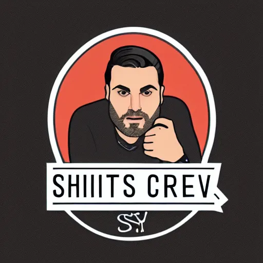 Image similar to schitts creek dan levy sticker art, svg vector, adobe - illustrator