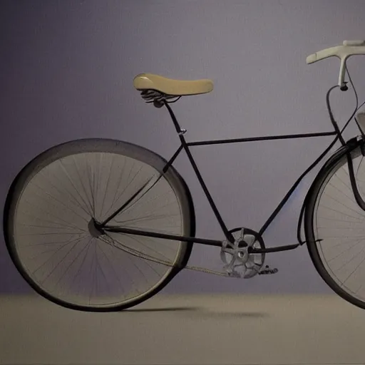 Prompt: hyperrealistic render, d'ara O'Brien, on a bicycle