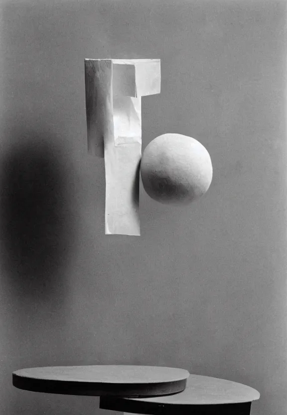 Image similar to a white object with writing on it sitting on a table, a surrealist sculpture by marcel duchamp, archival pigment print, 1 9 1 4, conceptual art, artwork, academic art, surrealist