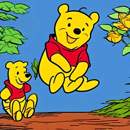 winnie the pooh dying, in the style of winnie the pooh | Stable ...