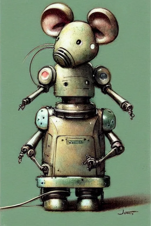 Image similar to ( ( ( ( ( 1 9 5 0 s retro robot mouse. muted colors. ) ) ) ) ) by jean - baptiste monge!!!!!!!!!!!!!!!!!!!!!!!!!!!!!!