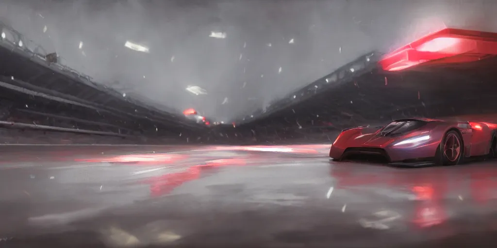 Prompt: concept art, of [ white red paper cup ] placed on a race track, very close shot!!! volumetric lights!!, detailed, dark concept art, dark skies painting by wlop, nixeu and greg rutkowski, beautiful, semirealism, artstation, octane render, oil painting, sharpness, 8 k, golden ratio