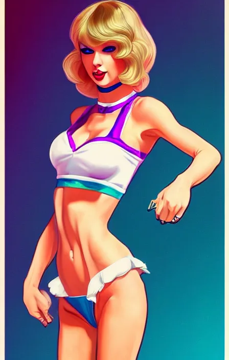 Prompt: Taylor Swift Cosplaying as Lola Bunny, modeling, posing, playboy bunny, gta 5 skin tone, Tooth Wu Artgerm Alphonse Mucha Beeple, 8k, fanart, extreme aesthetic