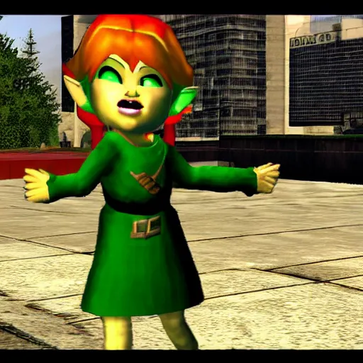 Image similar to saria from ocarina of time in gta 4 loading screen