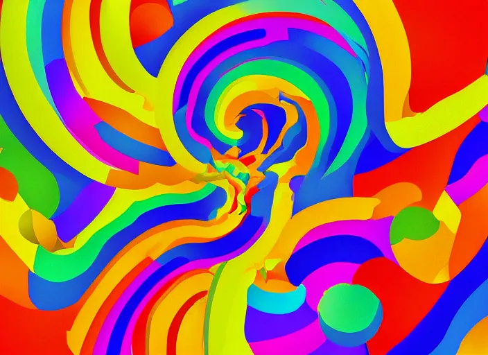 Prompt: colorful digital art in the style of Alex Kiesling