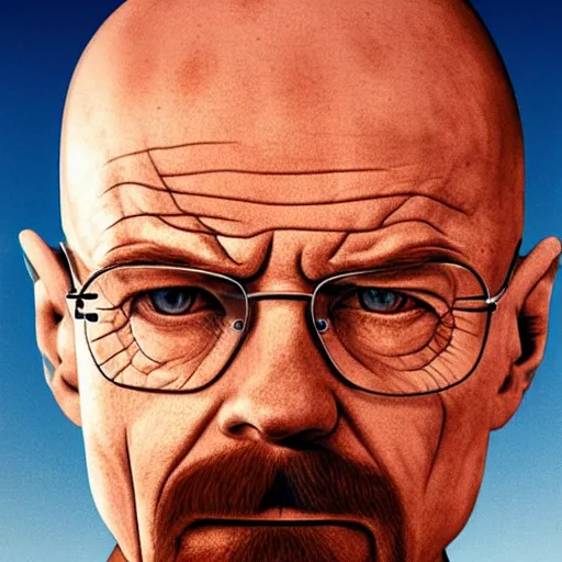 Prompt: walter white as a hot air balloon