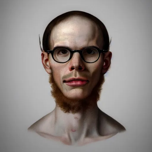 Image similar to A 17th century Baroque Painting of iDubbbz, grainy, realistic, hyperrealistic, very realistic, very very realistic, highly detailed, very detailed, extremely detailed, detailed, digital art, trending on artstation, detailed face, very detailed face, very detailed face, realism, HD Quality, 8k resolution, intricate details, body and head in frame, painting, oil painting, trending on deviantart, Baroque Painting