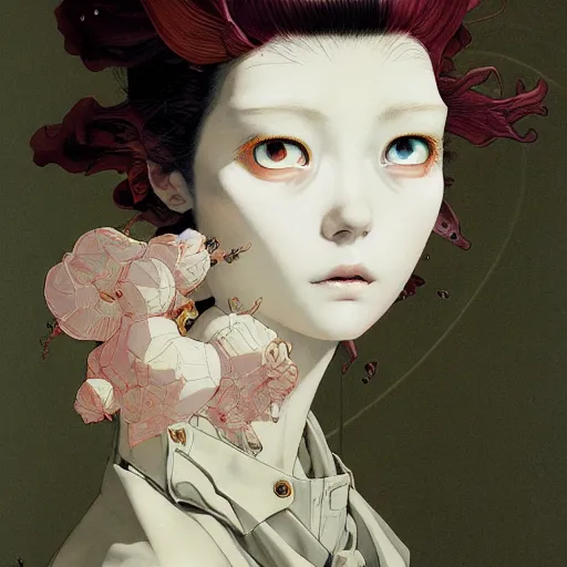 Image similar to portrait soft light painted by james jean and katsuhiro otomo and erik jones, inspired by victorian anime, smooth face feature, intricate oil painting, high detail illustration, sharp high detail, manga and anime 1 9 9 9