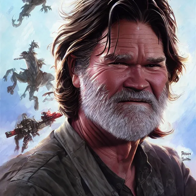 Image similar to the thing kurt russell, by stanley artgerm lau, wlop, rossdraws, frank frazetta, andrei riabovitchev, marc simonetti