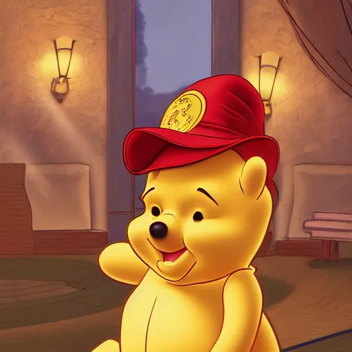 Image similar to winnie the pooh speaks to the national peoples congress of china, award winning photography, extremely detailed, artstation, 8 k, sensual lighting, incredible art, wlop, artgerm