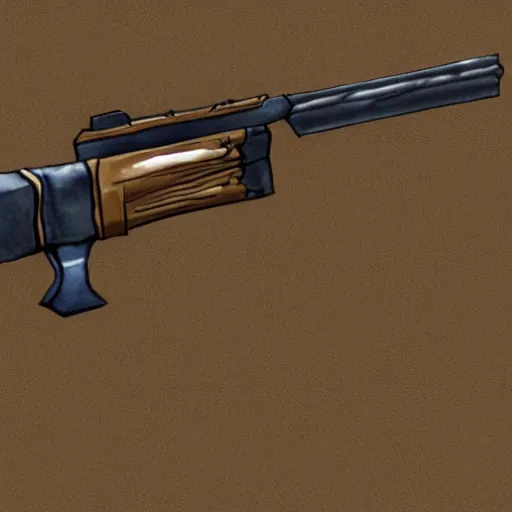 Prompt: a demonic gun, concept art,