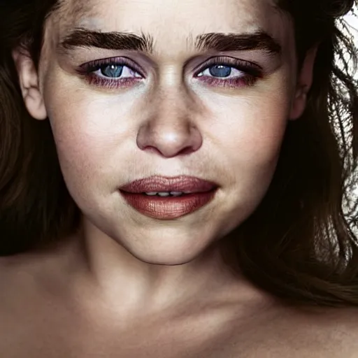 Image similar to portrait of emilia clarke by mario testino, headshot, detailed, award winning, sony a 7 r