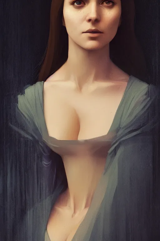 Image similar to beautiful portrait of a woman, negative no not mona lisa pose, gta v, stephen bliss, unreal engine, fantasy art by greg rutkowski, loish, rhads, ferdinand knab, makoto shinkai and lois van baarle, ilya kuvshinov, rossdraws, tom bagshaw, global illumination, radiant light, detailed and intricate environment