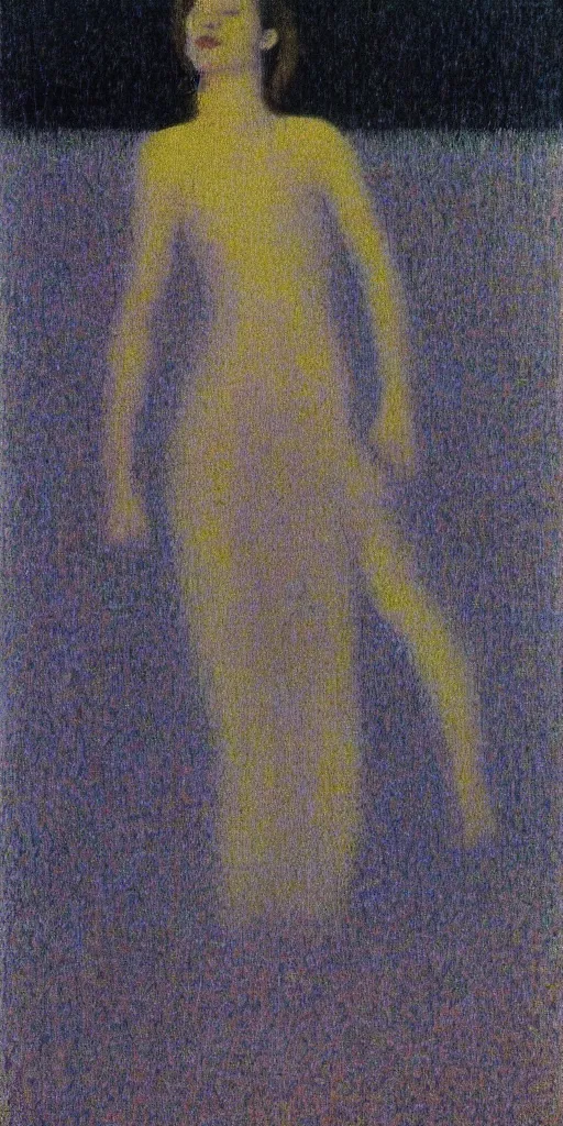 Prompt: a film still of suspiria by dario argento 1 9 7 7 movie, painted by georges seurat, impressionism, points, pointillism, high quality