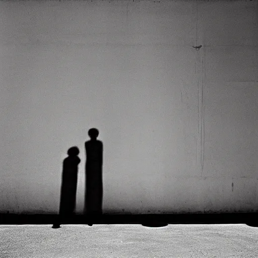 Image similar to an approaching shadow, black and white photography by fan ho, hong kong 1 9 5 4