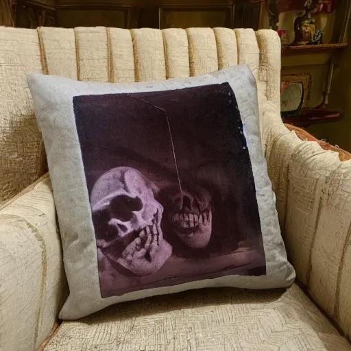 Image similar to photo of a creepy pillow