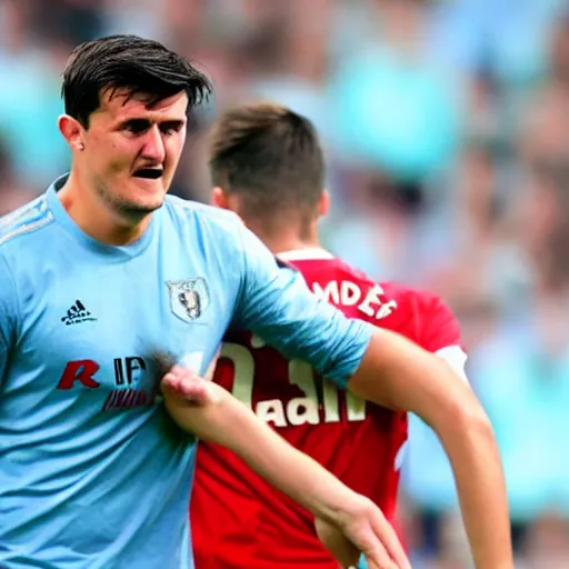 Image similar to harry maguire bullying cristiano ronaldo