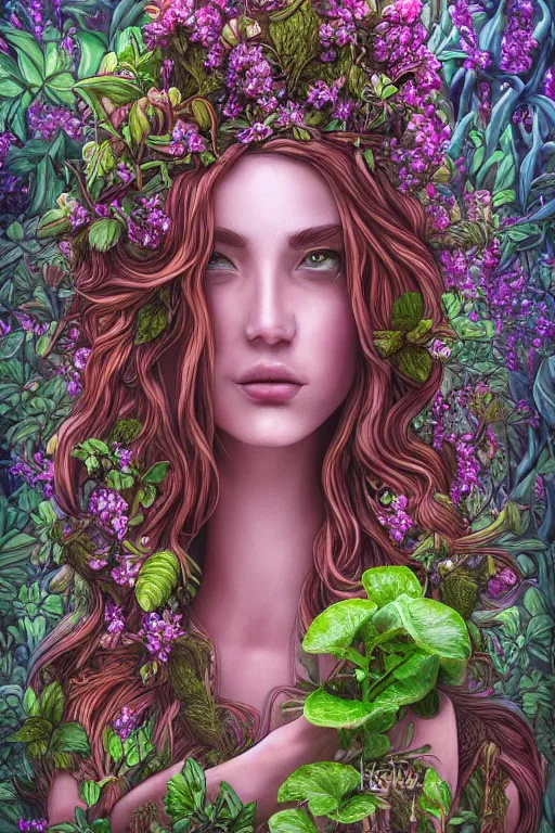 Image similar to book cover | plant fairy | digital painting | highly detailed | ultra realistic | dark fantasy