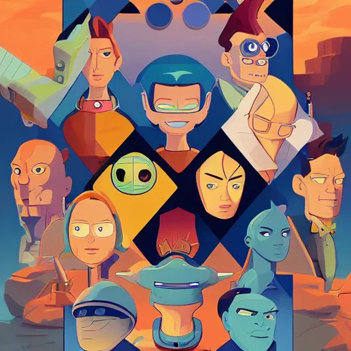 Image similar to face icon stylized minimalist futurama, loftis, cory behance hd by jesper ejsing, by rhads, makoto shinkai and lois van baarle, ilya kuvshinov, rossdraws global illumination