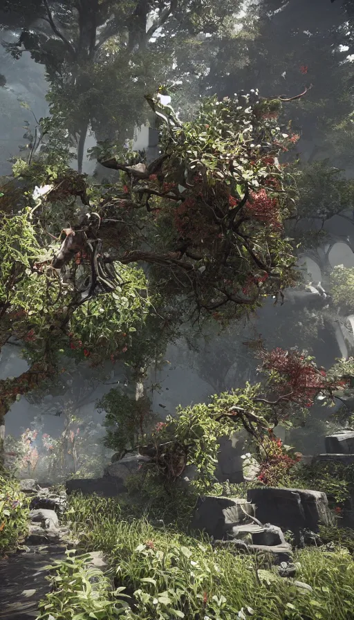 Image similar to life and death mixing together, with cryengine