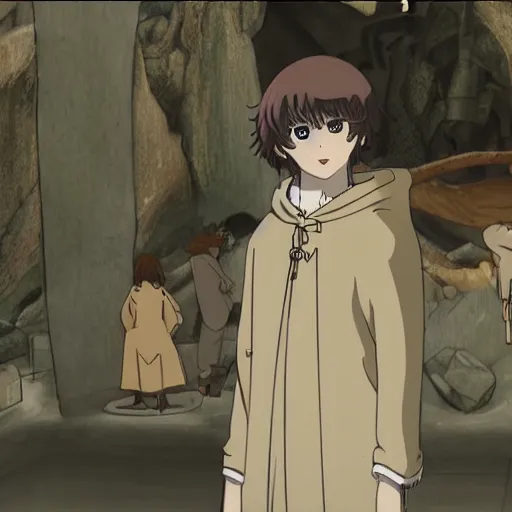 Prompt: peregrin took in an anime world, incredibly detailed, ultra realistic