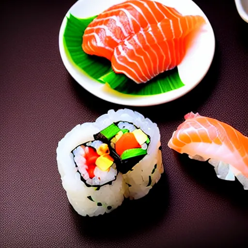 Prompt: macro gourmet top quality sushi sashimi photography professional photograph