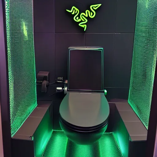 Image similar to razer gaming toilet