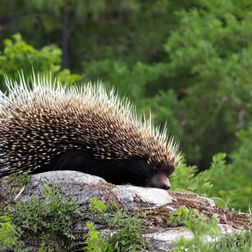 Prompt: porcupine photo