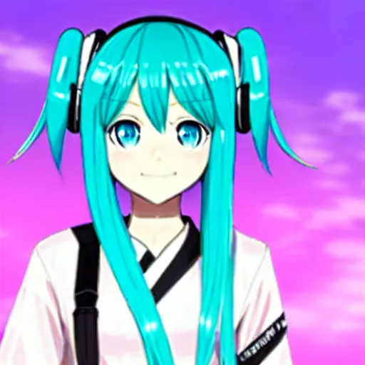 Image similar to hatsune miku, official media