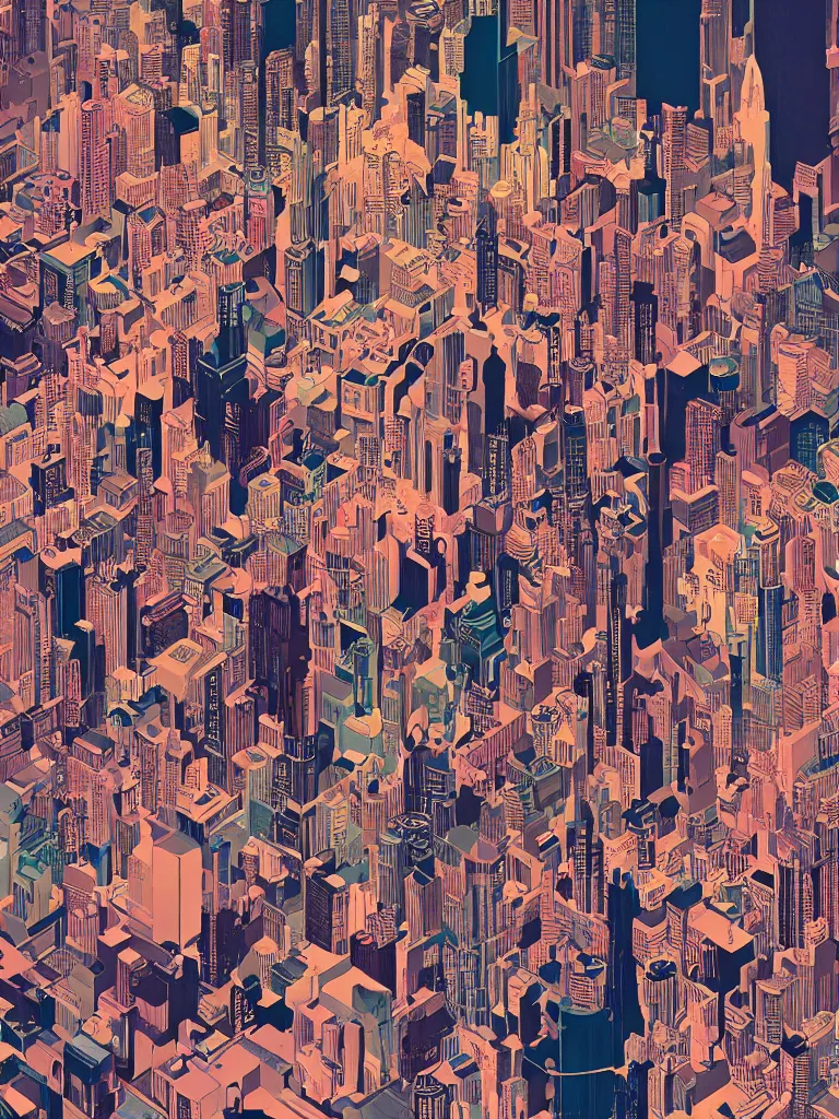Image similar to alcohol city, Intricate ultradetailed illustration by Tomer Hanuka, by Victo Ngai, by James Gilleard
